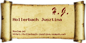 Hollerbach Jusztina névjegykártya